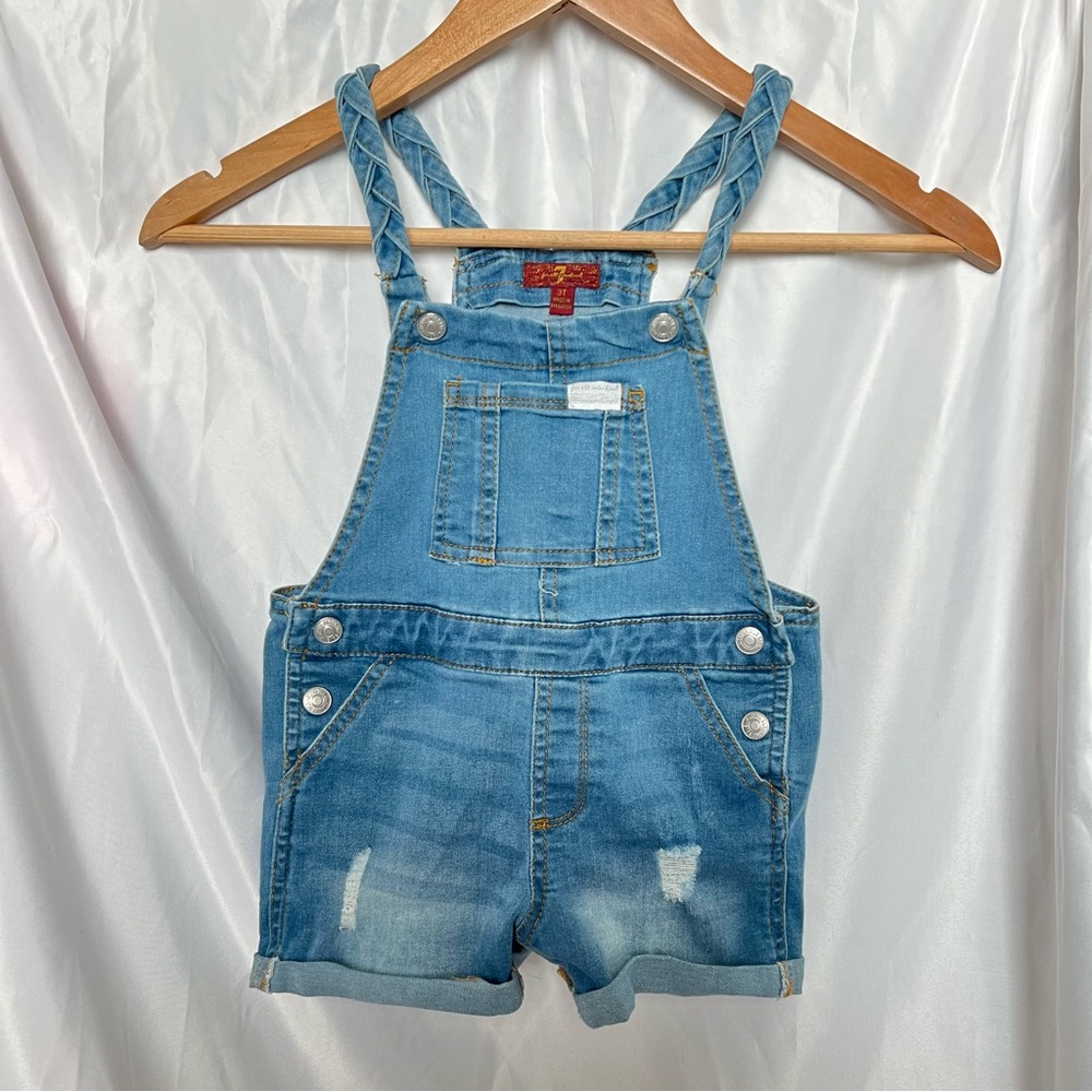 3T Denim Braided Overalls